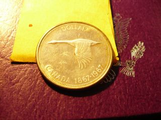 Commemorative Dollar Silver 1867 - 1967 Canada photo