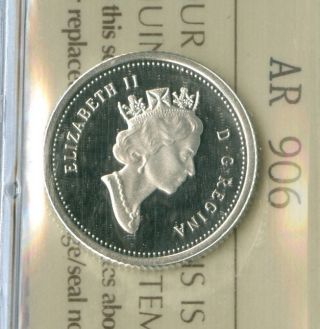 1999 Canada Silver 10 Cents Proof Ultra Heavy Cameo Finest Graded Rare. photo