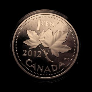 2012 Canadian Penny 5 Oz.  9999 Silver Huge 5 Oz Silver Coin Gorgeous photo