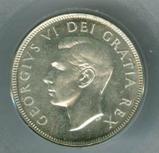1952 Wide Date Canada 50 Cents Finest Graded Pl Surfaces State Rare photo