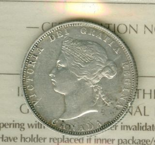 1871 Canada 25 Cents Very Fine Vf. photo
