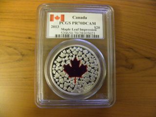 2013 Canada $20 Maple Leaf Impression Proof Coin,  Pcgs Pr 70 Dcam W/ Ogp photo