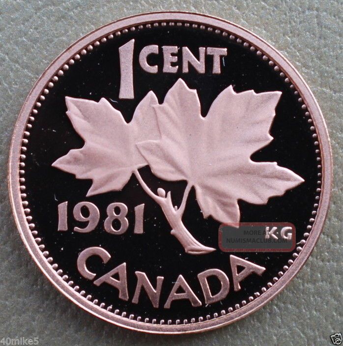 1 Cent Coin Proof 1981 Coins: Canada photo