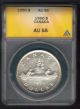 Tmm 1950 Certified Silver Dollar Canada Anacs Au55 Coins: Canada photo 1