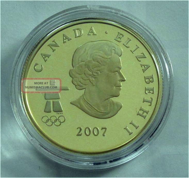 Canada 2010 Vancouver Olympics 75 Dollars Gold Coin Color Rcmp 1577/8000