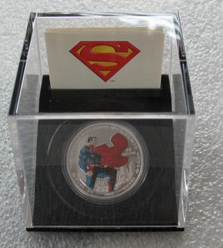 2013 Canada 9999 Silver $20 Dollars Coin Man Of Steel Superman photo