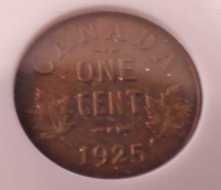 1925 Canada Cent Third Party Graded As Au55 photo