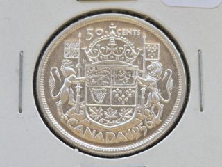 1956 Canada Elizabeth Ii Silver Half 50 Cents A7067 photo