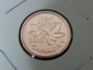 2012 Ms Unc Canadian Canada Maple Leaf Penny One 1 Cent Cps Magnetic photo