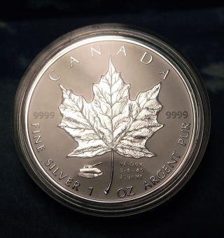 2005 Ve Day Silver Maple Leaf Privy Coin 999 Rare photo