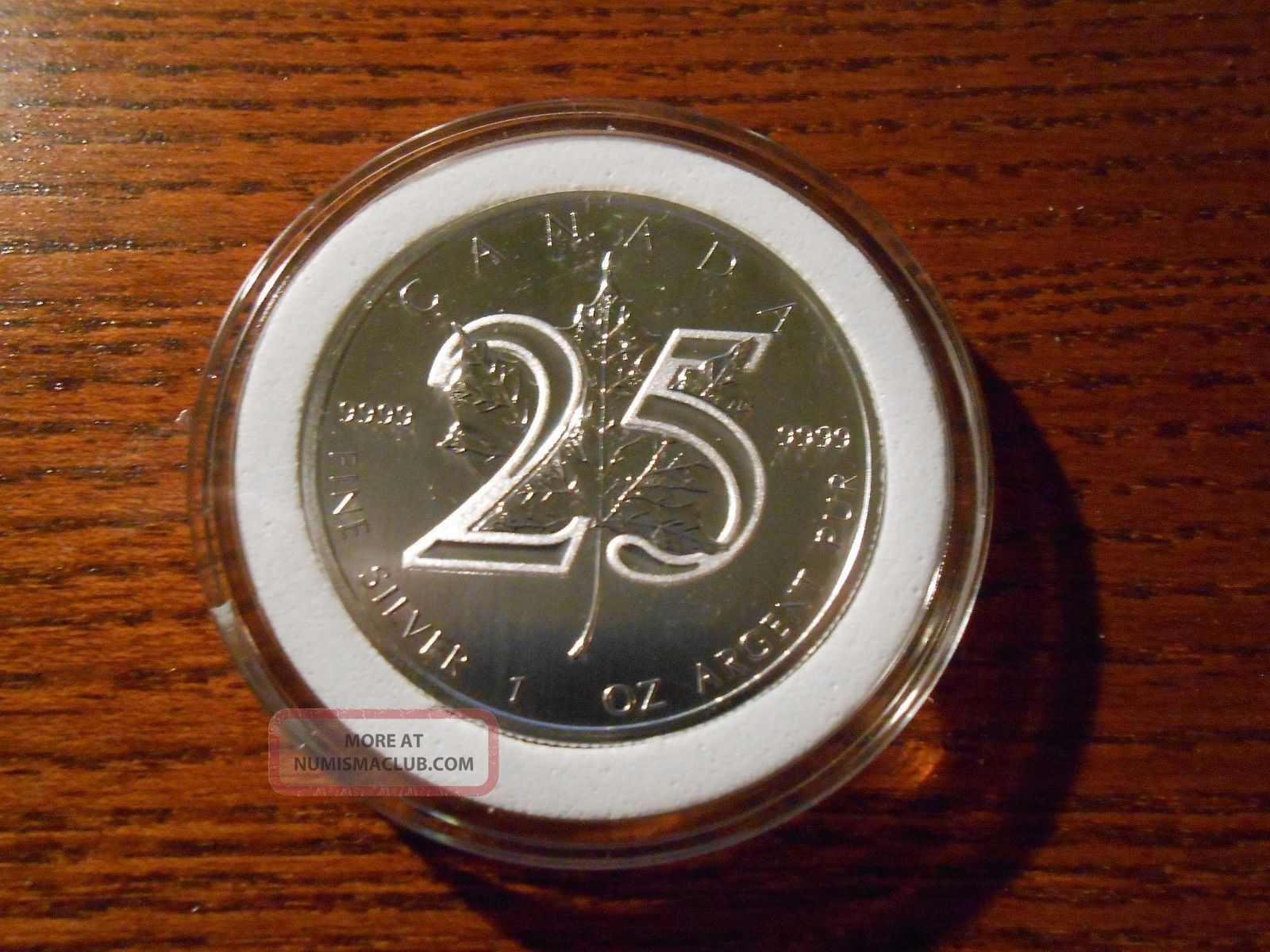 2013 Canadian Maple Leaf 25th Anniversary Bu Pure Silver Coin 1 Oz