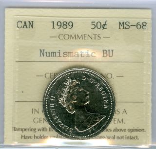 1989 Canada 50 Cents Solo Finest Graded Bu State Unique. photo