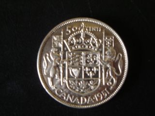 1951 Canada 50 Cents Coin photo