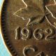 Canada One Cent 1962 Penny Hanging 2 Variety Error Coins: Canada photo 1