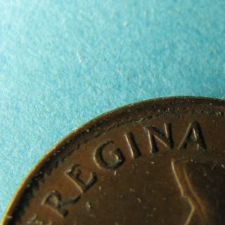 Canada One Cent 1962 Penny Metal Filed Denticles Near Regina Error photo