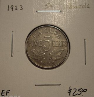 Canada George V 1923 Five Cents - Ef photo