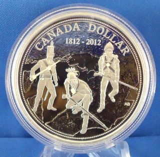2012 200th Anniversary Of The War Of 1812 Proof Silver Dollar 99.  99% Pure Silver photo