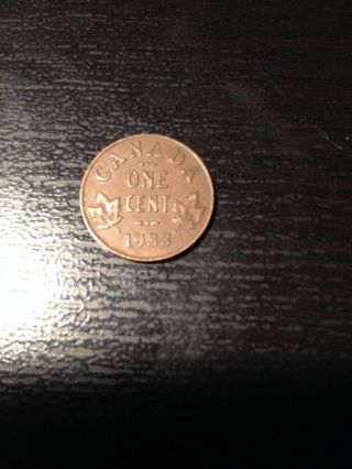 1933 Small Canadian Cent photo