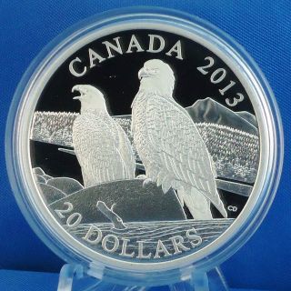Canada 2013 The Bald Eagle Lifelong Mates 1 Oz.  Pure Silver $20 Proof 7,  500 photo