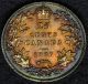 1907 Canada (25¢) Iccs Ms - 64 Pq+ Rainbow Toning - Wow Coins: Canada photo 3