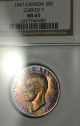 1947 C7r Canada (50¢) Ngc Ms - 65 Pq+ Multi Color Toning Wow Coins: Canada photo 4