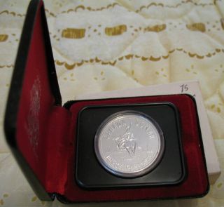 4 1975 Canadian Silver Proof Dollar In Case With Sleeve photo