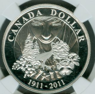 2011 Canada Parks 100th Silver $1 Dollar Ngc Pr - 70 Ultra Cameo Finest Graded photo