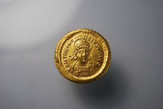 Theodosius Ii,  402 - 450 Ad.  (av 4.  48g 22mm 6h) Constantinople Ef photo