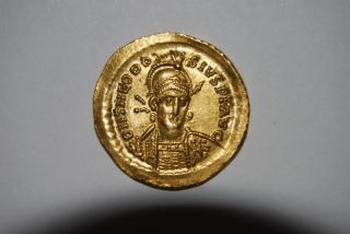 Theodosius Ii,  402 - 450 Ad.  (av 4.  46g 21mm) Constantinople Ef photo