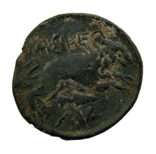 Lysimachos Celtic Bronze Coin 3.  75g/20mm Very Rare Type M - 790 photo