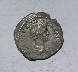 Ancient Roman Imperial Silver Denarius 205 Ad Geta As Caesar | Felicitas,  Vf photo