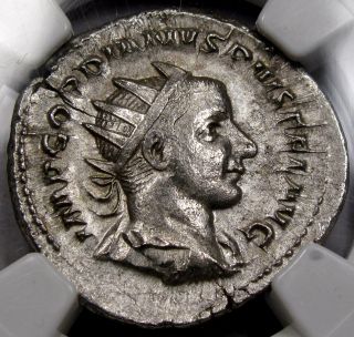 238 - 244 Ad Roman Empire Silver Double - Denarius Ngc Choice Ef. . .  Coin photo