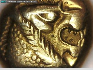 Greece Greek Lydia Miletos King Kroisos 24k Gold Plated Silver Coin Gift,  Lion photo