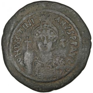 Bysantine Empire,  Justinien Ist,  Follis photo