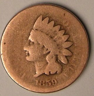 1859 Indian Head Penny,  Aa - 97 photo