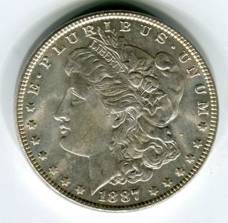 1887 $1 Morgan Silver Dollar Vam 16 Ch Bu photo