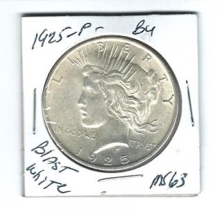 1925 P Peace Dollar Bu Blast White photo