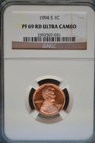 1994 - S Lincoln Penny 1c Cent Ngc Pf69 Red Ultra Cameo photo