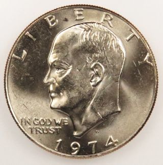 1974 D Uncirculated Eisenhower Dollar (b02) photo