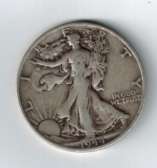 1944 S Mark Us Walking Liberty Silver Half Dollar 50 Cents Coin photo