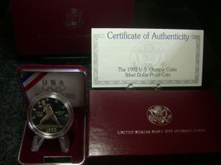U.  S.  1992 Olympic Silver Coin Proof Baseball photo
