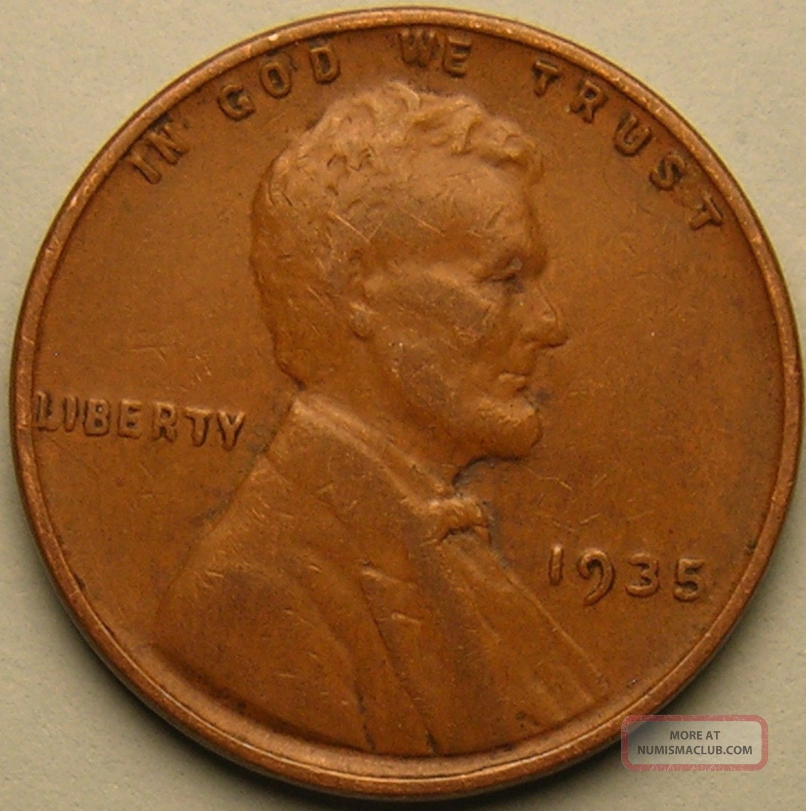 1935 P Lincoln Wheat Penny, (lamination) Error Coin, Ae 144