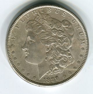 1889 $1 Morgan Silver Dollar Slider Bu photo