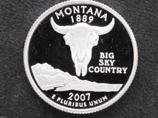 2007 - S Montana Statehood Silver Quarter Dcam Proof U.  S.  Coin D2357 photo