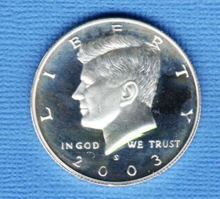 2003 Kennedy Half Dollar Silver Proof Scanned And Camera Photo ' S In Airtite photo