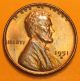 (( (1951 D Copper Penny)) ) Small Cents photo 2