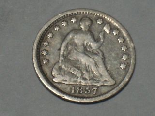 1857 Seated Liberty Silver Half Dime 3722a photo