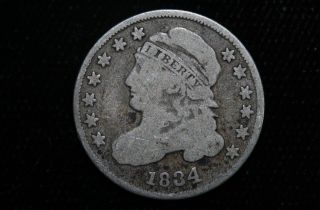 1834 Capped Bust Dime Coin photo