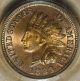 1883 Indian Head Cent Pcgs Ms 65 Rd.  Eagle Eye Photo Seal.  Lustrous Red Gem Small Cents photo 1