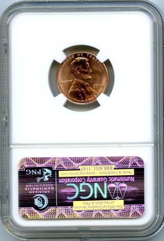 2014 P Lincoln Cent Union Shield Ngc Ms 66 Rd photo